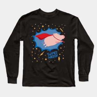 Super Hero Hog Long Sleeve T-Shirt